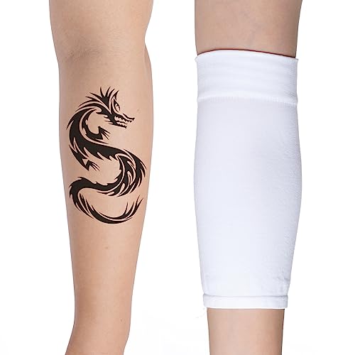 HOVEOX 3 Pairs Tattoo Cover Up Sleeve Forearm Tattoo Cover Tattoo Cover Up Compression Sleeves Arm Sleeves for Women Men - color: White