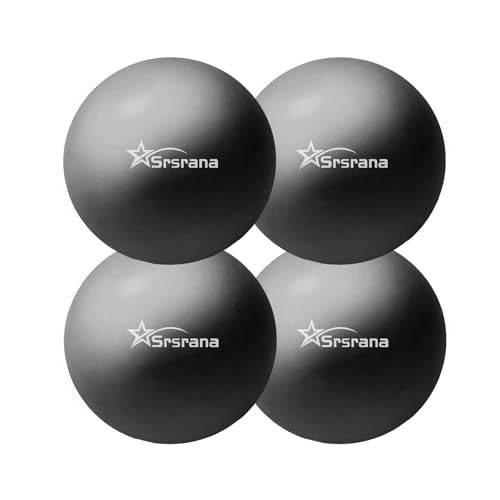 9 Inch Pilates Ball - Small Exercise Ball for Yoga, Barre & Physical Therapy - Anti-Burst Non-Slip Mini Core Ball for Stability, Back Pain Relief & Posture Correction - color: 4Black