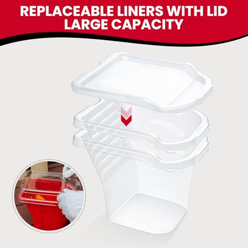 Mister Rui Hand Held Paint Bucket Kit 12 Pcs with Magnetic Holder, No-Drip Edge & Quick Liners, Paint Cup Includes 4" Foam Rollers, 2" Brush, Adjustable Handle for Trim & Detail Work - size: 4 Inch 12Pack