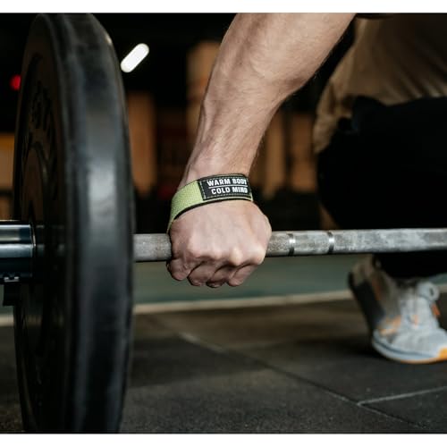 WARM BODY COLD MIND V2 Lifting Wrist Straps for Weightlifting - Hand Straps for Powerlifting, Weight Lifting, Bodybuilding Functional/Cross Training, Deadlift Gym Bar, Cotton - color: Basic Salat