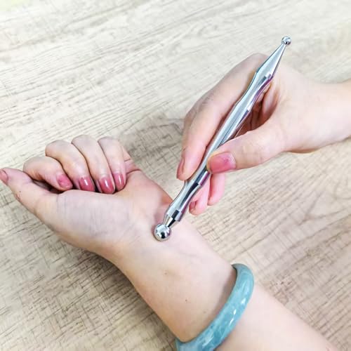 BYYDDIY Stainless Steel Dual Head Facial Reflexology Tools,Body Point Probe Pen &Trigger Point Massager Tool for Deep Tissue (P-L) - style: P-L
