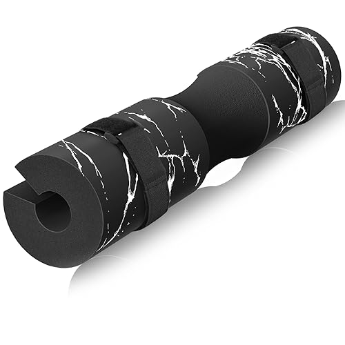 POWER GUIDANCE Barbell Squat Pad - Neck & Shoulder Protective Pad - Great for Squats, Lunges, Hip Thrusts, Weight Lifting & More - Fit Standard and Olympic Bars Perfectly - color: Black Marble