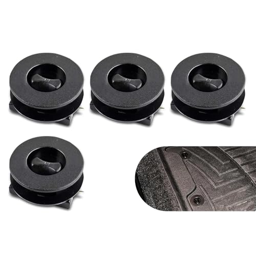 WZP 4PCS Car Carpet Fixing Clips, Plastic Interior Floor Mat Fasteners, Auto Carpet Retainers, Non-Slip Car Mat Fixation Clamps, Universal for Most Vehicles (Black)