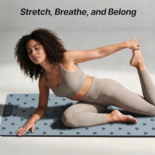 ILILI Yoga Mat 10mm Thick, Suede&TPE Exercise Mat, 76"L*28"W Extra Long, 0.4 Inches Soft and Comfortable, 193*70cm Fitness Mat with Strap, Portable for Yoga, Pilates, Floor Exercise, Home and Outdoor Use, Eco Friendly - color: Blue