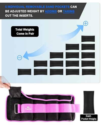 Fragraim Adjustable Ankle Weights 1-3/4/5/6/8/10/12/15/20 LBS Pair with Removable Weight for Jogging, Gymnastics, Aerobics, Physical Therapy - color: Purple, style: 1.5 lbs each( 3 lbs pair)