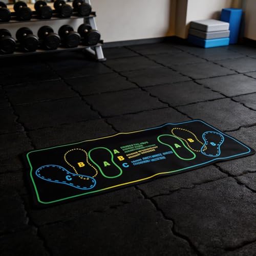 Non-Slip Pilates Training Mat with 2-Inch Cushion for Squats Lunges Yoga and Home Gym Workouts - size: D