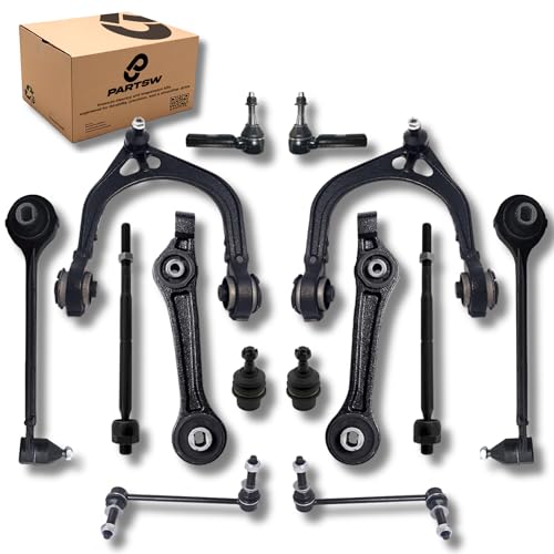 PartsW 14pc ES3571 EV80702 K620257 K620258 K620177 K620178 K80996 Suspension Steering Kit for Dodge Charger 2006-2010 Control Arm Tie Rod Ball Joint Sway Bar for Challenger Chrysler 300 RWD - size: 1. Control Arms, Tie Rods, Ball Joints 14Pc