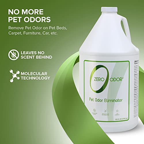 Zero Odor Pet Odor Eliminator, Air and Surface Odor Remover for Carpet, Furniture, and Pet Beds, Refill, 128 oz - size: 3785 ml (Pack of 1)