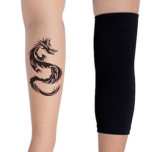 HOVEOX 3 Pairs Tattoo Cover Up Sleeve Forearm Tattoo Cover Tattoo Cover Up Compression Sleeves Arm Sleeves for Women Men - color: Black, Grey, White