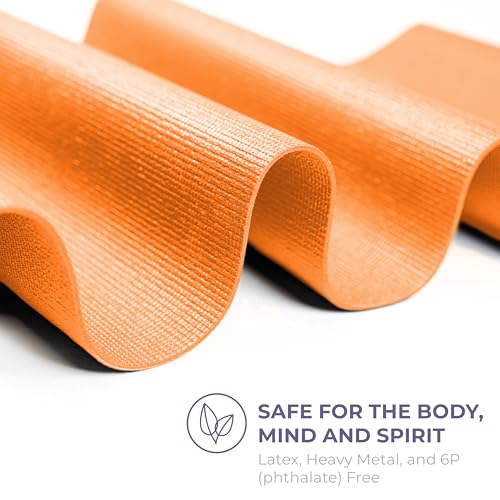 Voyage 5mm Studio Yoga Mats, 6 Pack, 72x24in - color: Orange