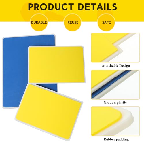 Lenwen 4 Pcs Taekwondo Training Set, 2 Rebreakable Taekwondo Breaking Boards & 2 Kick Pads for Martial Arts Training Karate Equipment Punching Target Youth Beginners - color: Red-Yellow-Blue, size: 0.24'',0.31''