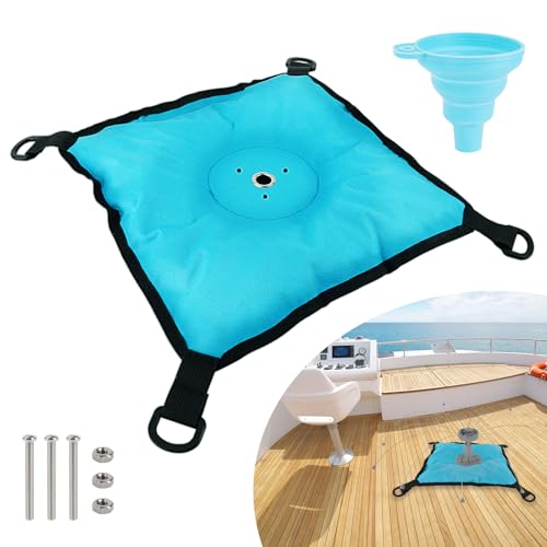 U0U Sand Bag Boat Base,Blue Sandbag Canvas Base for Bird Deterrent,Weatherproof Canvas Sandbag Base with Foldable Funnel,Keep Birds Away from Boat (Bird Deterrent and Sand Not Included) (Blue)