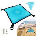 U0U Sand Bag Boat Base,Blue Sandbag Canvas Base for Bird Deterrent,Weatherproof Canvas Sandbag Base with Foldable Funnel,Keep Birds Away from Boat (Bird Deterrent and Sand Not Included) (Blue)
