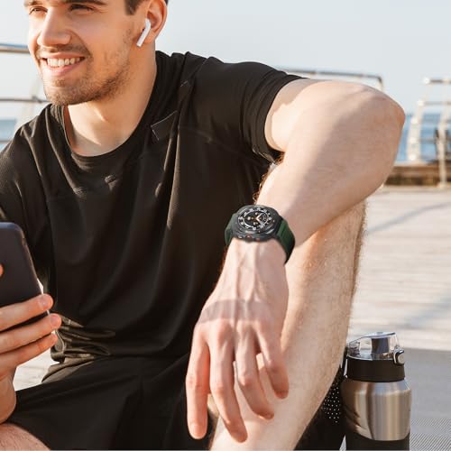 Trail Band for Samsung Galaxy Watch Ultra Bands 47mm Men/Women,Rugged Fabric Nylon Alpine Sport Loop Strap for Samsung Galaxy Watch 7 Ultra Band 47 mm 2024 Breathable Replacement Wristband - color: Military Green