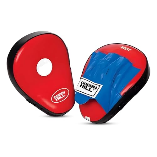 Green Hill Curved Boxing Focus Mitts for MMA, Muay Thai & Boxing - color: BLUE/BLACK