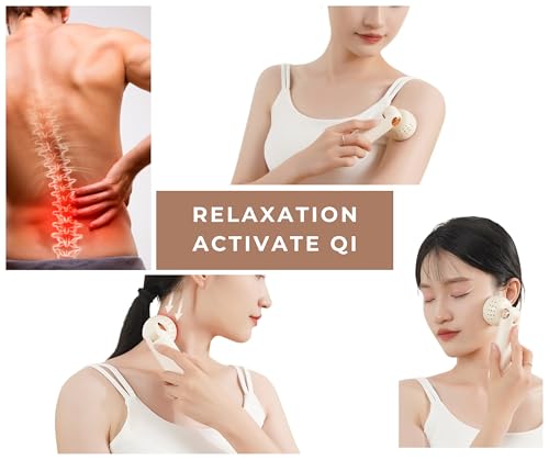 Upgraded Design Moxibustion Gua Sha Kit with Natural Bian Stone, Moxa Herbal Skincare | Stone Massage Kit for Relaxation & Self-Care