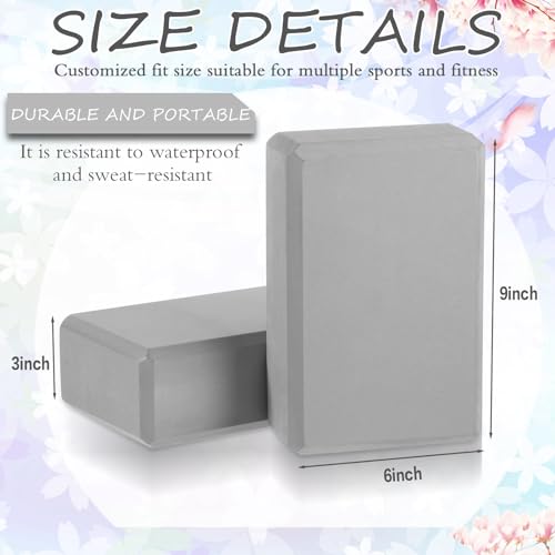 Outus 20 Pcs Yoga Blocks Bulk 9 x 6 x 3 Inch High Density Bricks to Improve Strength Flexibility Balance Soft Non Slip Gymnastic Blocks for Yoga Sports