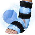 REVIX Ankle Ice Pack Wrap for Foot Pain Relief and Feet Injuries, Reusable Gel Ice Cold Packs for Achilles Tendonitis, Plantar Fasciitis, Sprained Ankles and Heels - style: Blue-Pack 1