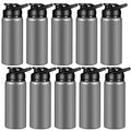 CHENGU Water Bottle Bulk 20 oz Aluminum Reusable Bottles Lightweight Snap Lid Water Cups Easy Carry Leak Proof Travel Tumbler for Gym Sports Camping Hiking Fishing - color: Gray