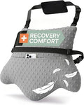 MOYOAMA Hysterectomy Pillow Post Surgery – Form-Fit Support Shield with Secure Straps, 2 Pockets, & Cozy Muff – After Hysterectomy Recovery Must-Haves, Post-Op C-Section Pillow Post Surgery Gifts - color: Moonlight Grey