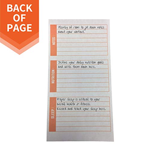 Portage Fitness & Workout Notebook - Fitness Journal, Workout Log, Exercise & Weight Training Notebook Planner, Fitness Tracker Log for Bodybuilding – 4 x 8 Inches, 140 Pages, 70 Sheets (Pack of 3) - color: Fitness Log