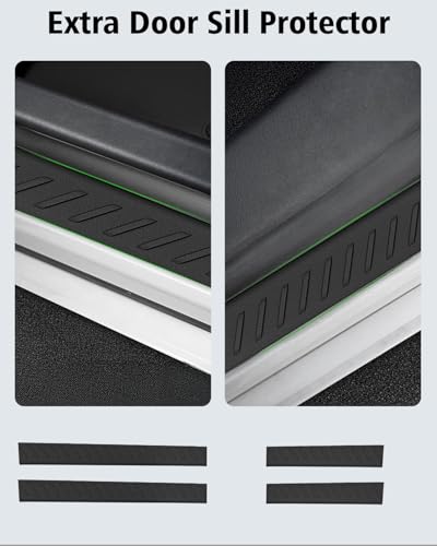 Floor Mats & Cargo Liner Custom Fit for Nissan Sentra 2026, Door Sill Guards, All Weather TPE Rubber Anti-Slip 1st & 2nd Row & Trunk Mat Floor Liners for Sentra 2026 Accessories, Black - size: For Nissan Sentra 2026