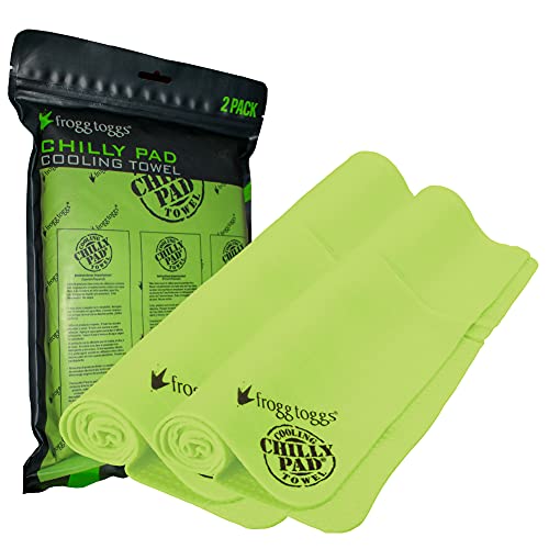 FROGG TOGGS Chilly Pad Cooling Towels, 2 Pack, 33" x 13" - color: Lime - 2 Pack