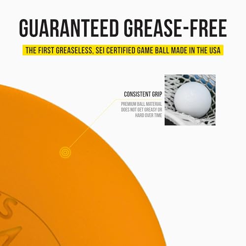 PEARL X Greaseless Lacrosse Balls by Guardian Innovations - Official Ball of NCAA Championships - Meets NOCSAE Standards and SEI/NCAA Certified - color: Orange, size: 20 Pack