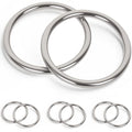 1.97 inch Metal O Rings,Stainless Steel Round Ring Buckles 3/16" Wire Diameter,metal rings for crafts,Solid Welded Loop(8, ID3/16*D1.97(50mm)) - size: ID3/16"*D1.97"(50mm)
