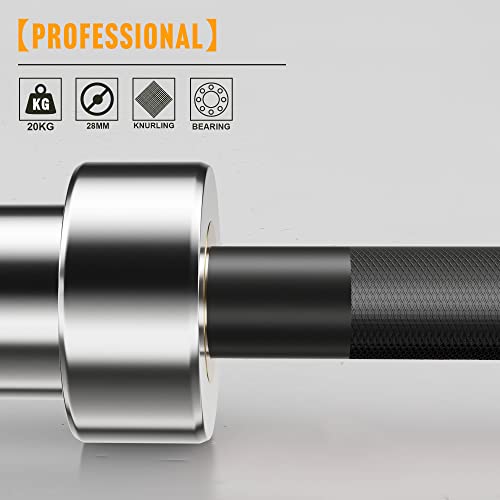 Curl Bar Olympic Barbell EZ Bar 330LB/700LB/1000LB/1500LB for Biceps Curl, Squat, Weightlifting - style: 700LB-Black2.0