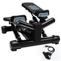 Exercise Stepper with Resistance Bands & Digital Monitor Stair Exercise,Twist Mini Steppers with Max 330LBS Loading Bearing Portable Home Exercise Equipment