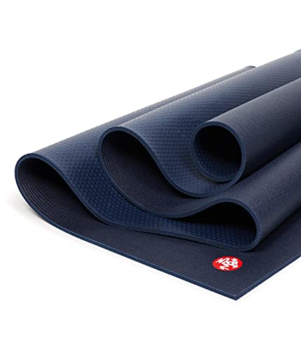 Manduka PRO Yoga Mat - 6mm | Lifetime Durability | Hygienic Construction | Premium Studio Quality | Teacher Approved - color: Midnight, size: 68" x 26"