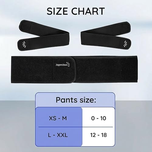 V3 Smart Maternity Belt 4 in 1 - Adjustable Pregnancy, Pelvic, Hip & Vulva Support Belt, Comfortable Belly Band for Prenatal & Postpartum Relief, Soft & Breathable Fabric - Black - size: Large/X-Large