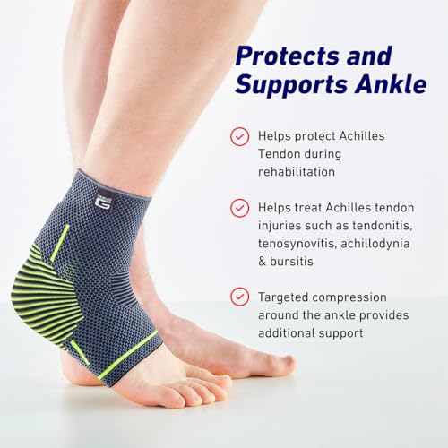 Neo-G Achilles Tendon Support With Silicone Tendon Cushion - Achilles Tendonitis Brace Ankle Support For Men And Women – Targeted Ankle Compression Sleeve - Breathable - Active Plus (Medium) - size: Medium