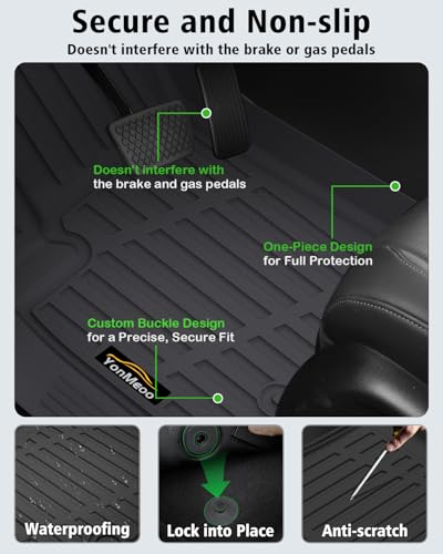 Floor Mats Custom for Jeep Grand Cherokee L 2021-2025 2026 Captain Chair(Only for 6-Seater w/o 2nd Row Armrest) TPE All Weather Cargo Liner with Backrest Mat & Door Sill Guards Accessories, Black - size: For Jeep Grand Cherokee L 6-Seater 2021-2025