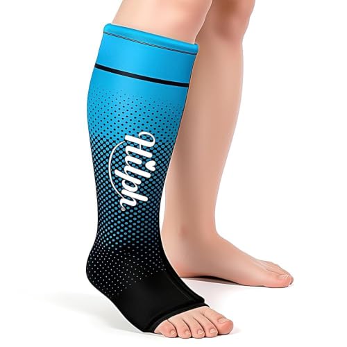 Hilph Full Calf & Foot Ice Pack Wrap, Extended Leg to Foot Ice Sleeve | Flexible Gel Ice Calf Compression Sleeve, Lower Leg Ice Pack, Pain Relief for Shin Splints, Swelling, Muscle Running Recovery