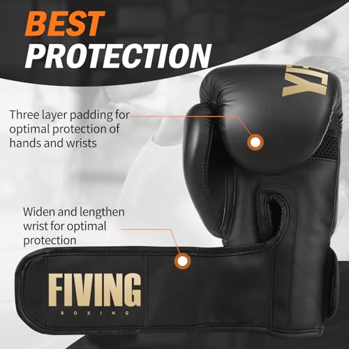 Boxing Gloves for Men&Women,Training,MMA,Sparring,Muay Thai,8oz-16oz - color: Gold, size: 16oz