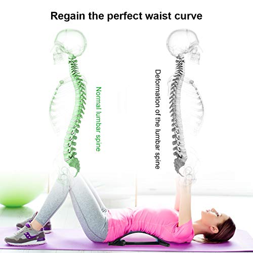 HONGJING Back Stretcher, Back Cracker for Back Pain Relief Lumbar Traction Spine Deck with Acupressure Massage, Great for Herniated Disc, Sciatica, Scoliosis - color: Blue