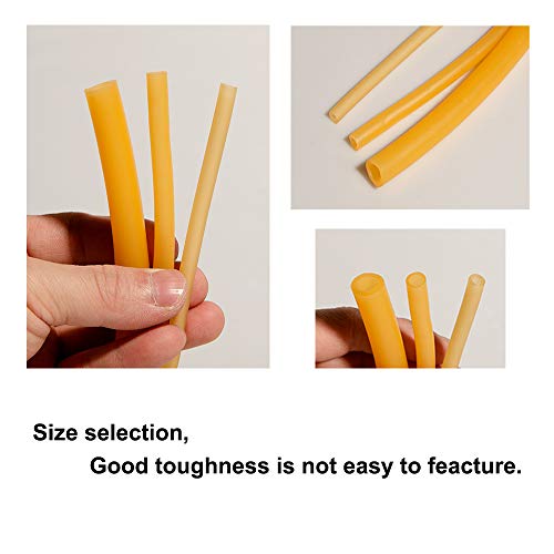 Feelers Natural Latex Rubber Tubing Tube 3/16" (5mm) ID x 1/4" (7mm) OD Speargun Band Slingshot Catapult Tube Rubber Hose, 10 Feet - size: 1/4"OD x 3/16"ID, style: 10FT
