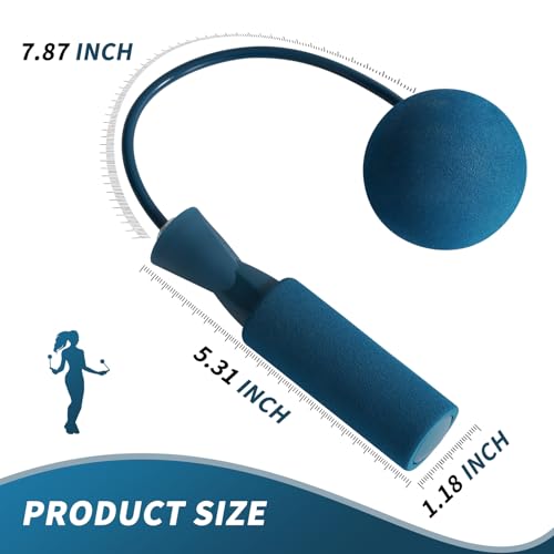 Cordless Jump Rope with Weight Ball, Fitness Training Jump Rope, Indoor Home Exercise, Suitable for Men Women. - color: dark blue