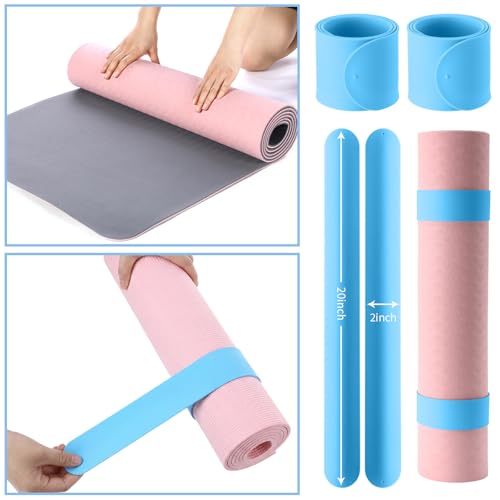 Halloscume Yoga Mat Bag Set for Women Including Yoga Tote Bag (Without Mat) Booty Resistance Bands Non Slip Sports Socks Silicone Ties for Pilates Travel Workout Office Home Gym - color: Blue