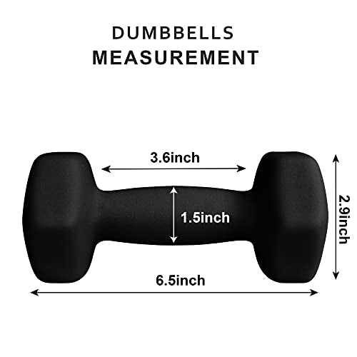 Balelinko Home Gym Equipment Workouts Strength Training Weight Loss Pilates Weights Yoga Sets Weights for Women, Men, Seniors and Youth - color: Black, style: 4 LB, Pair