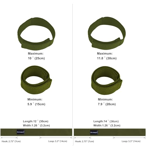 Wisdompro Cowboy Boot Straps, 1 Pair Ankle Bands Blousing Garter Blousers Lasso Pant Leg Clip Jeans Wrap for Biking, Fishing - color: Army Green 12 Inches, size: 12''