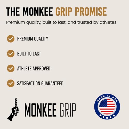 Monkee Grip Original Rope Grips – Enhance Grip Strength & Endurance, Versatile Fitness Accessory for Dumbbells & Barbells, Pull Up Bars Durable & Comfortable Design