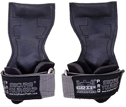 Lifting Grips PRO Weight Gloves Heavy Duty Barbell Gymnastics Straps Alternative to Power Hooks Deadlifts Adjustable Neoprene Padded Wrist Wrap - color: GrStRb, size: Small 5.0"-6.40" Wrist Size