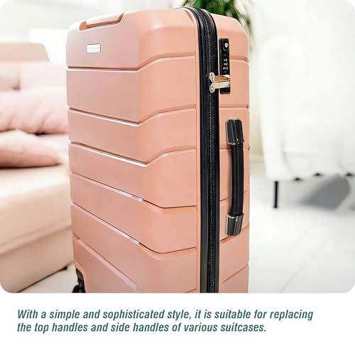 Luggage Replacement Handle, Suitcase Spare Grip, Travel Bag Repair Part | Ergonomic grip design, sturdy construction, comfortable hand feel, suitable for luggage repair and travel bag replacement - style: RB-009 Nickel Black