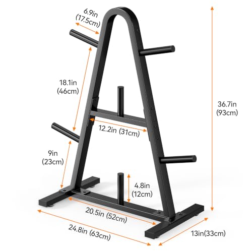 Weight Rack for Home Gym, 400 LB Weight Tree - size: for Standard Weight Plate
