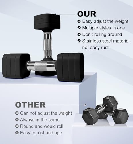 Adjustable Dumbbell Set for Women Men 7.5LB/10LB/15LB/20LB/25LB Pair | Stable Free Weight Hand Weights with Metal Handle for Home Gym Fitness Rehab Pilates Yoga Strength Training Equipments - color: Black, size: 7.5LB SINGLE