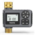 Sprinkler Timer with Brass Inlet and Outlet, Programmable Water Timer for Outdoor Garden Hose, Hose Timers with Rain Delay/Manual/Auto Mode, Drip Irrigation and Lawn Watering System, 1 Outlet - size: 1 Zone-Brass Inlet Outlet