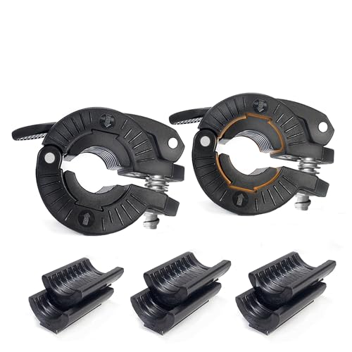 Barbell Clamps 1 Inch - 2 PCS Adjustable Barbell Clips Quick Release Locking Weight Clips Olympic Barbell Collars (Black 0.98-1.18inch) - color: Black 0.98-1.18inch